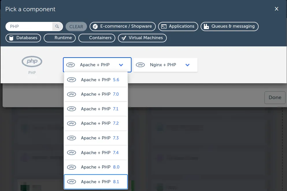 Add PHP stack item